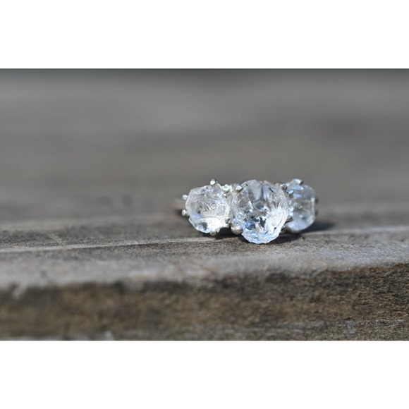 Engagement rings, raw diamond ring, raw stone ring, alternative engageme… - Picture 3 of 3